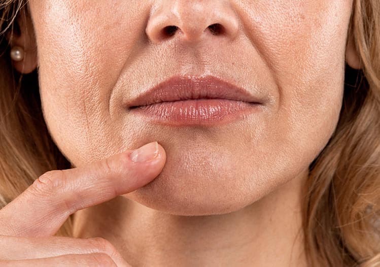 Tiefere Nasolabialfalten